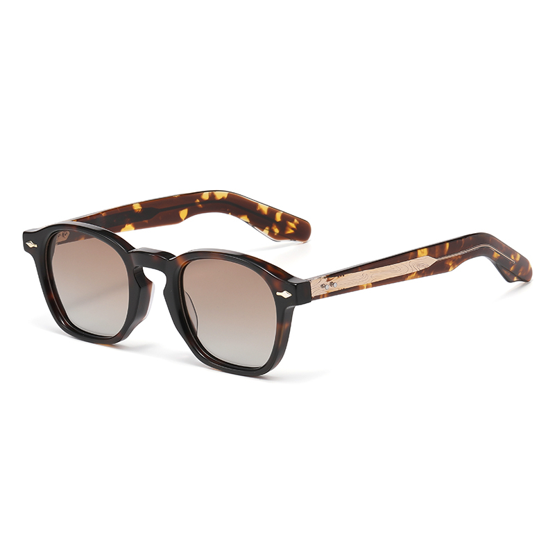 2026 Retro Classic Black Square Acetate Polarized Sunglasses YSAT3013