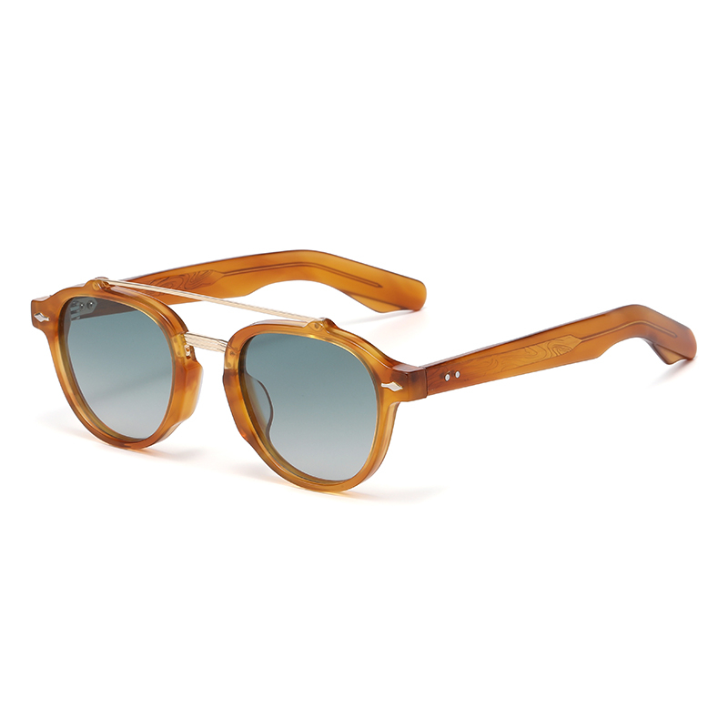 2026 Retro Acetate Double Bridge Polarized Sunglasses YSAT3014