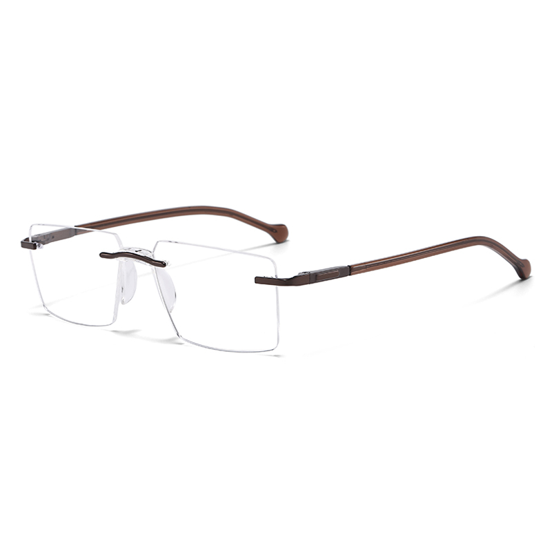 Classic Square Rimless Metal Eyeglasses YSHF2633 