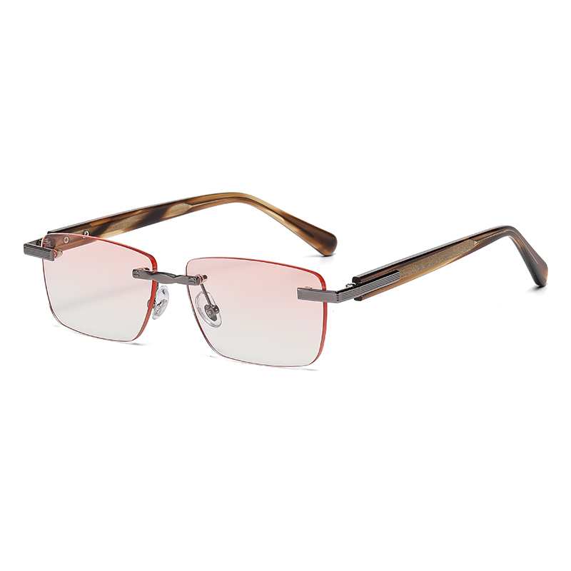 Frameless Rectangle UV Protection Sunglasses For Men Women YSHS7002